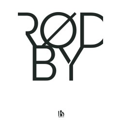 Rdby (4970) - Typografisk - Sort p hvid