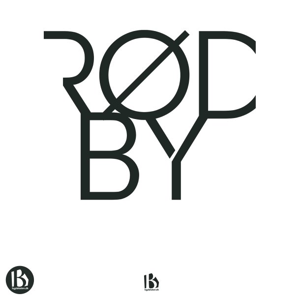 Rdby (4970) - Typografisk - Sort p hvid