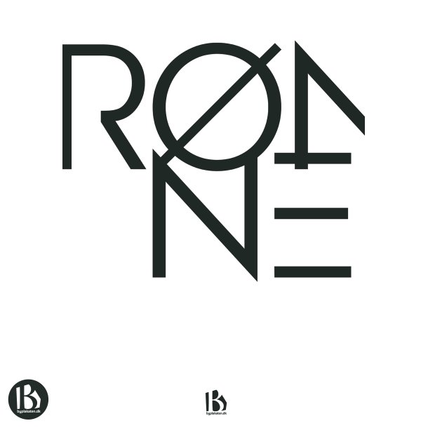R�nne (3700) - Typografisk - Sort p� hvid