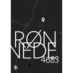 R�nnede (4683) - Citymap - Black &amp; Grey