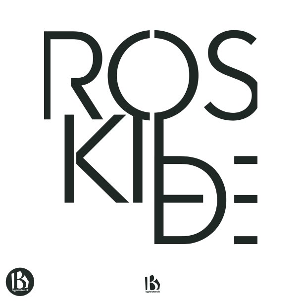Roskilde (4000) - Typografisk - Sort p hvid