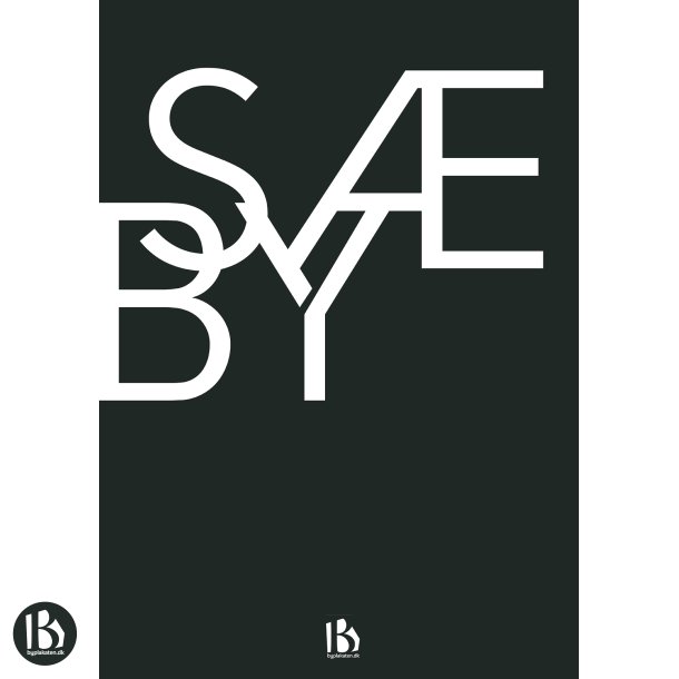S�by (9300) - Typografisk - Hvid p� sort