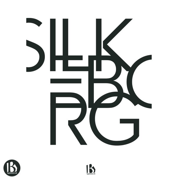 Silkeborg (8600) - Typografisk - Sort p hvid