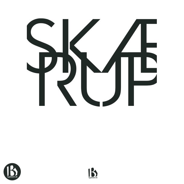 Skrup (7080) - Typografisk - Sort p hvid