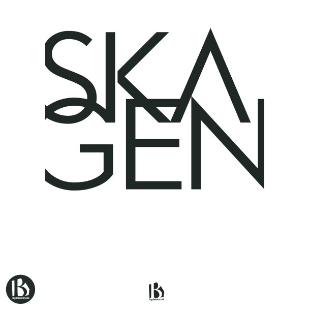 Skagen (9990) - Typografisk - Sort p hvid