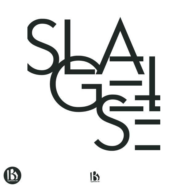 Slagelse (4200) - Typografisk - Sort p hvid