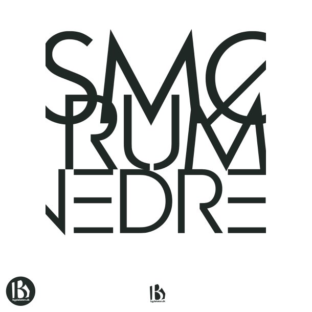 Smrumnedre (2765) - Typografisk - Sort p hvid