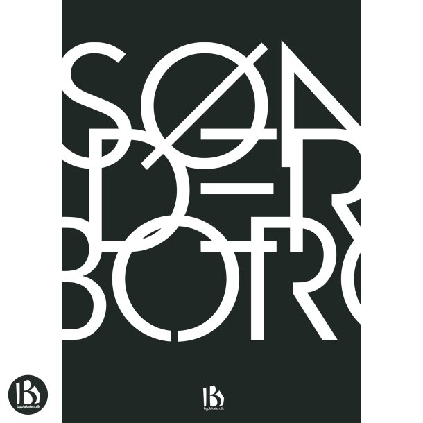 S�nderborg (6400) - Typografisk - Hvid p� sort