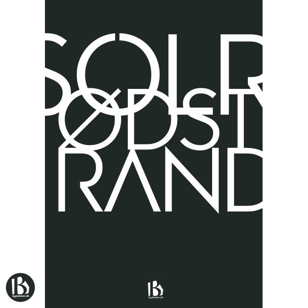 Solrd Strand (2680) - Typografisk - Hvid p sort