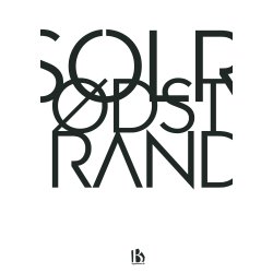 Solrd Strand (2680) - Typografisk - Sort p hvid