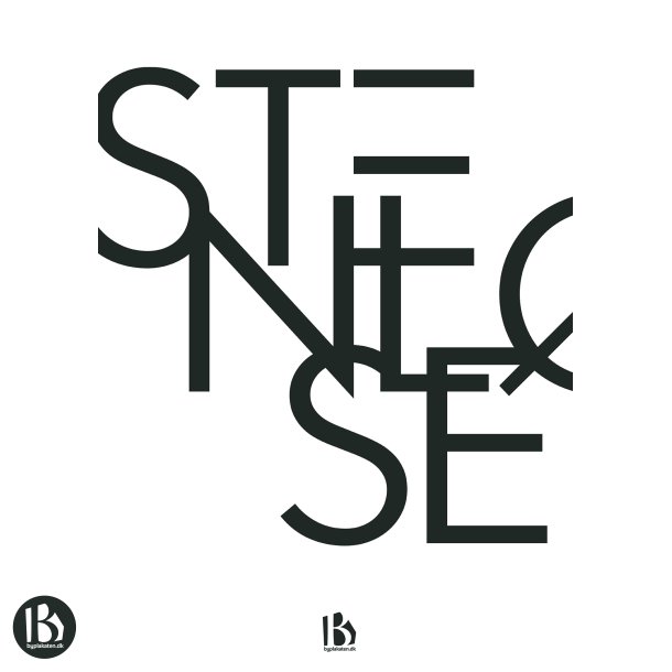 Stenl�se (3660) - Typografisk - Sort p� hvid
