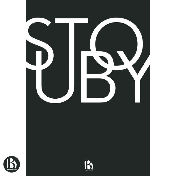 Stouby (7140) - Typografisk - Hvid p sort