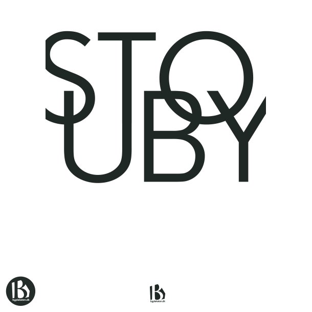 Stouby (7140) - Typografisk - Sort p hvid
