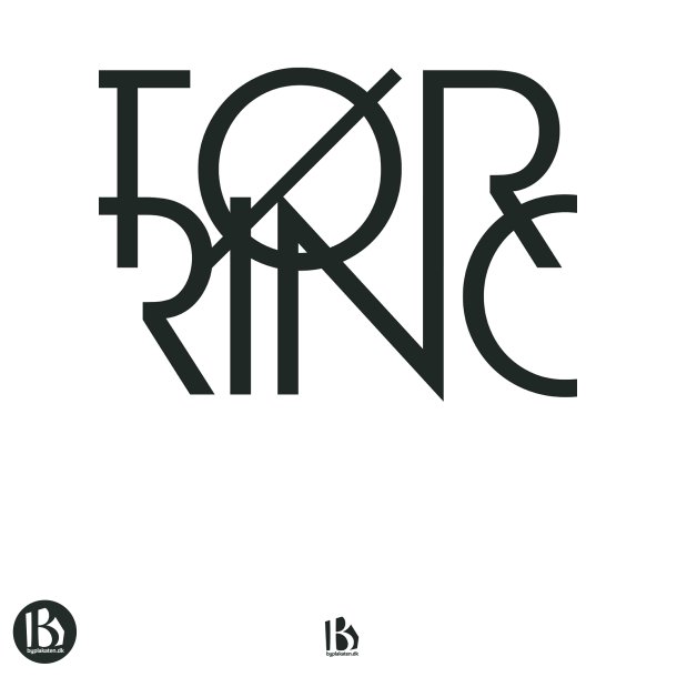 Trring (7160) - Typografisk - Sort p hvid