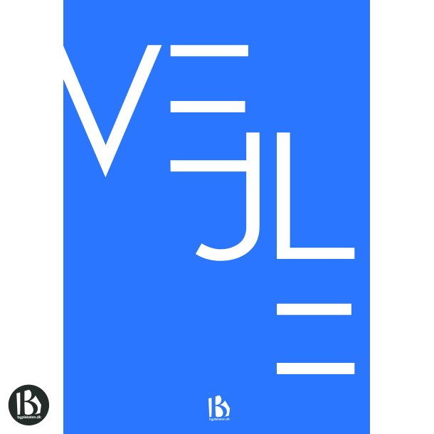 Vejle (7100) - Typografisk - Lys bl