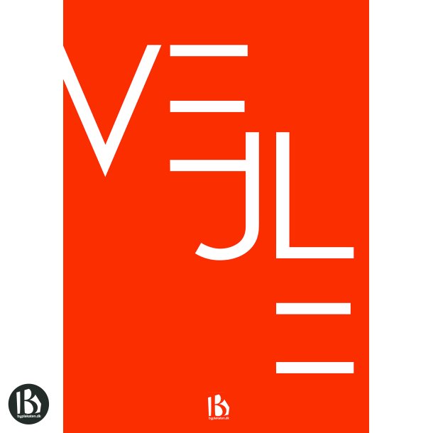 Vejle (7100) - Typografisk - Dyb orange