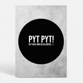 Pytplakaten - Sort - Sjove plakater