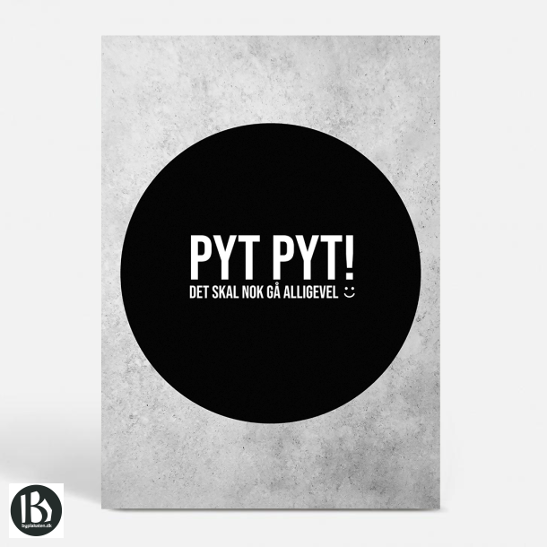 Pytplakaten - Sort - Sjove plakater