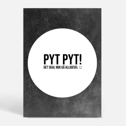 Pytplakaten - Hvid - Sjove plakater