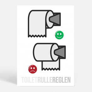 TOILETRULLEREGLEN - Sjove plakater