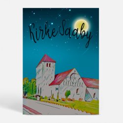 Kirke Saaby (4060) - Kunstnerisk - by Night