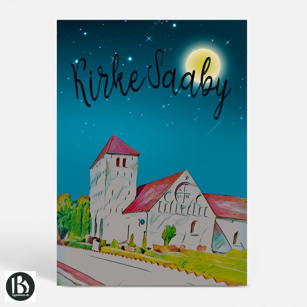 Kirke Saaby (4060) - Kunstnerisk - by Night